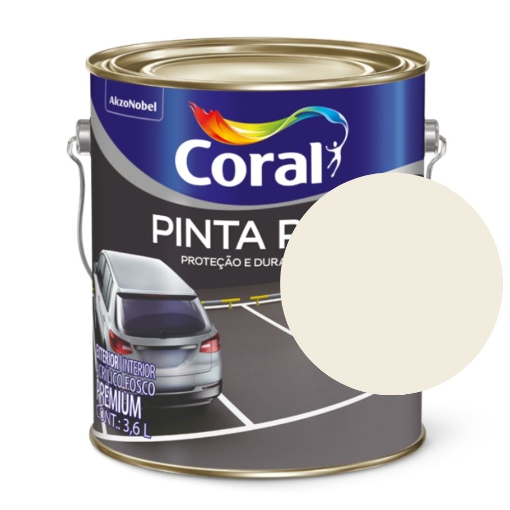 Tinta Fosca Pinta Piso Premium Internas e Externas 3,6L Coral - BRANCO