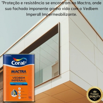 Tinta Impermeabilizante Imperall Premium MACTRA branco fosco 18l
