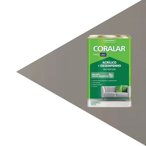 Tinta Coral Coralar - Acrílico + Desempenho 18L - DIA NUBLADO