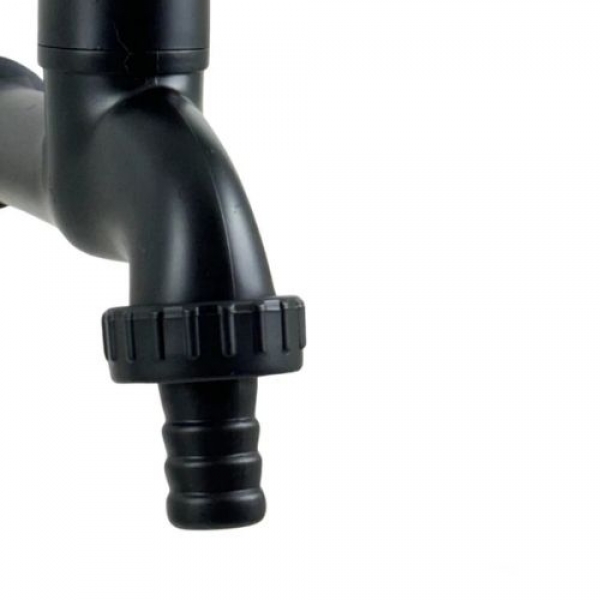 Torneira Abs Preta Tanque Jardim Lavanderia Máquina 1/2 3/4 - cód 32326 - LINHA SINK