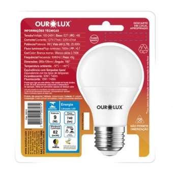 Lampada Com Sensor Presença 9W - Cód 7920