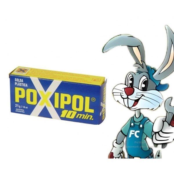 Cola Epoxi Poxipol Cinza Solda Plástica 21gr - cód 9848 - NOBRAND