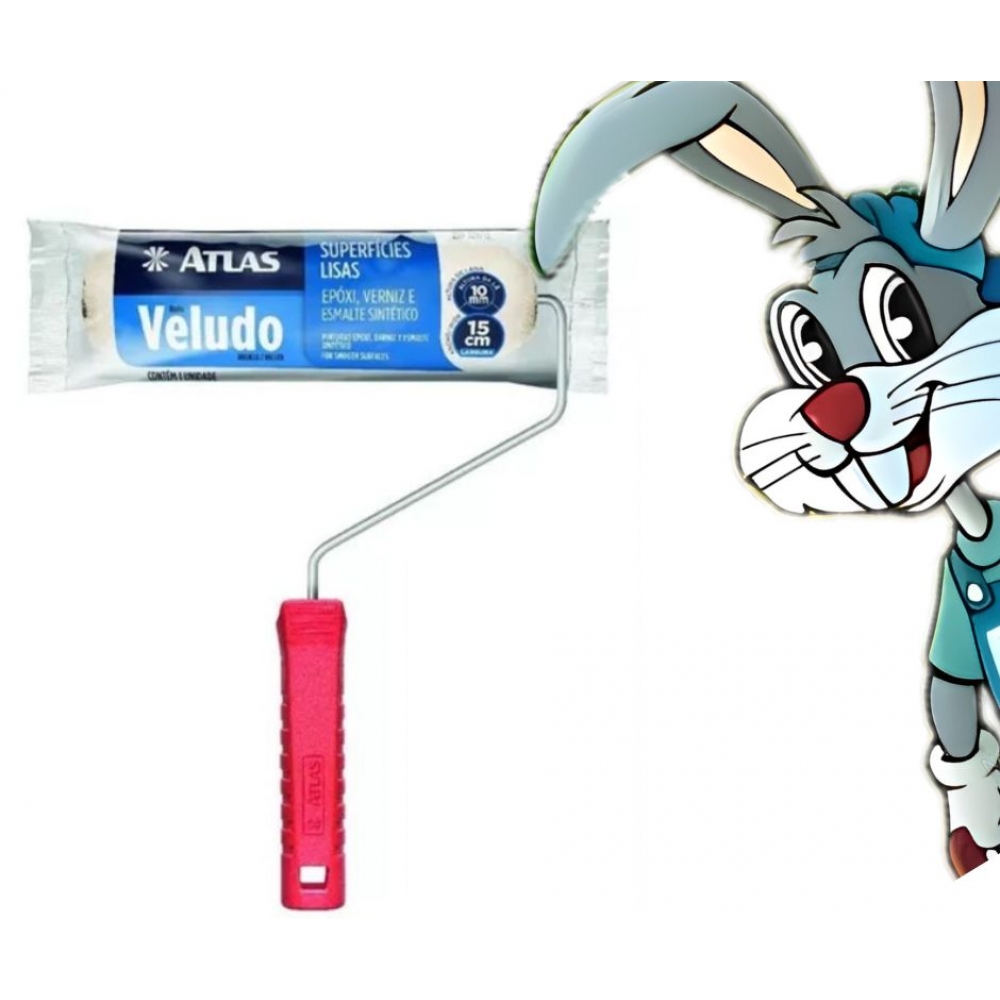 Rolo Veludo 15cm - cód 1246 - ATLAS
