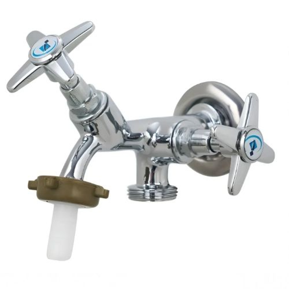 Torneira Máquina de Lavar Metal 2 Saídas C-20 - Cód 7856 - LINHA METAL FIT