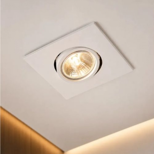 Spot Led Quadrado Embutir - 5w 3000k - cód 32020 - LUZ QUENTE