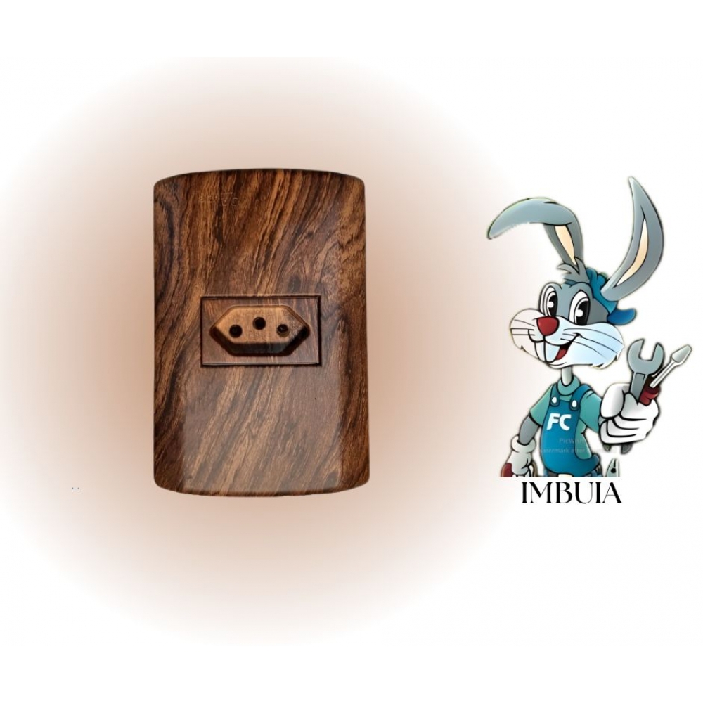 Tomada Simples 10A 4x2 - cód 33025 - PLUZIE