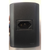 1 Tomada 2P + T 10A 250V - PRETO FOSCO