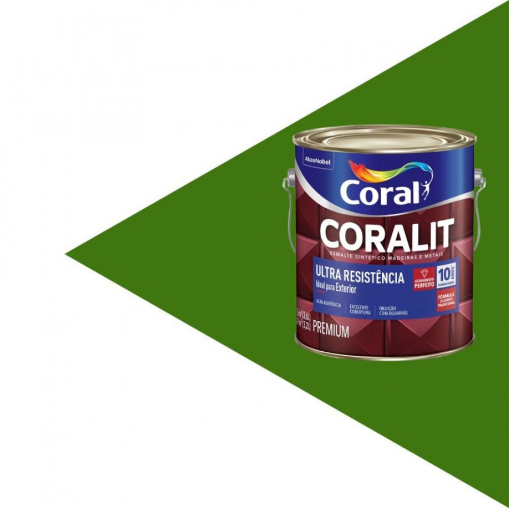 Esmalte Sintético Ultra Resistência Coral 3.6L - VERDE FOLHA