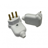 Plug Macho 2p + T 10A 250V 90° - Triangulo Prensa Cabo - Cód 13520 - MARGIRIUS