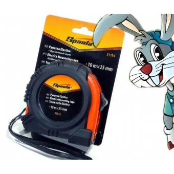 Trena Curta Elastica 10 M X 25 MM Estojo Emborrachado - cód 24190