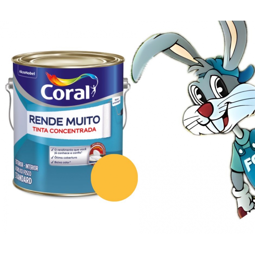 Tinta Coral Rende Muito 3,2L - Tinta concentrada - AMARELO FREVO