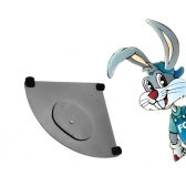 Saboneteira de Canto de 8,0mm - cód 23731 - FUME - GLASSCUBAN