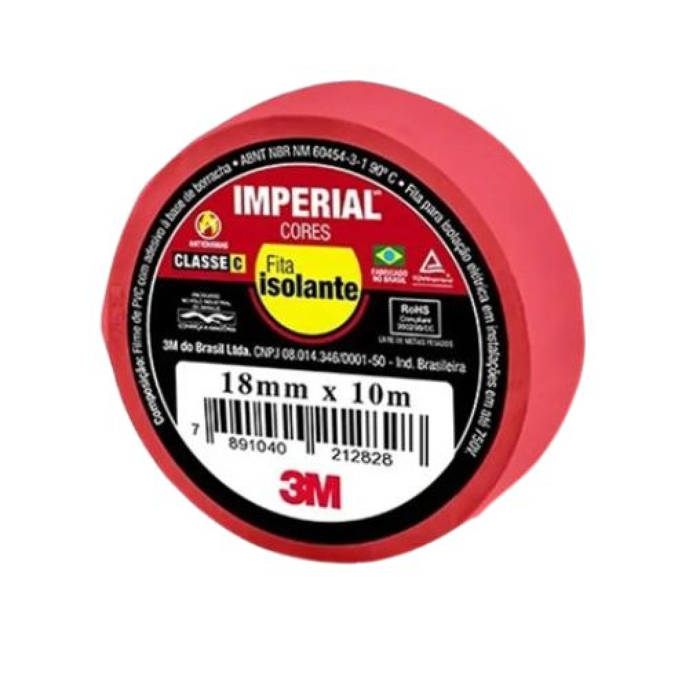 Fita Isolante Imperial 3M 18MM x 10M - cód 24251 - 18MM X 10M