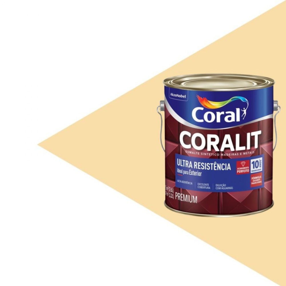 Esmalte Coralit Ultra Resistência 900ml - MARFIM