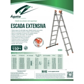 Escada Extensiva Aluminío 12 Degraus - AGATA