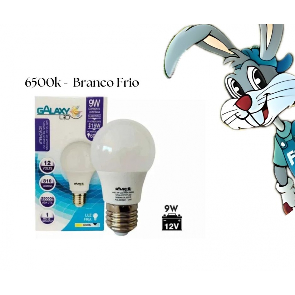 Lampada Led Bulbo 9W   - cód 2312 - GALAXYLED
