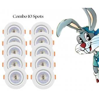 Kit 10  Spot Led Redondo Embutir 5w - cód 20002
