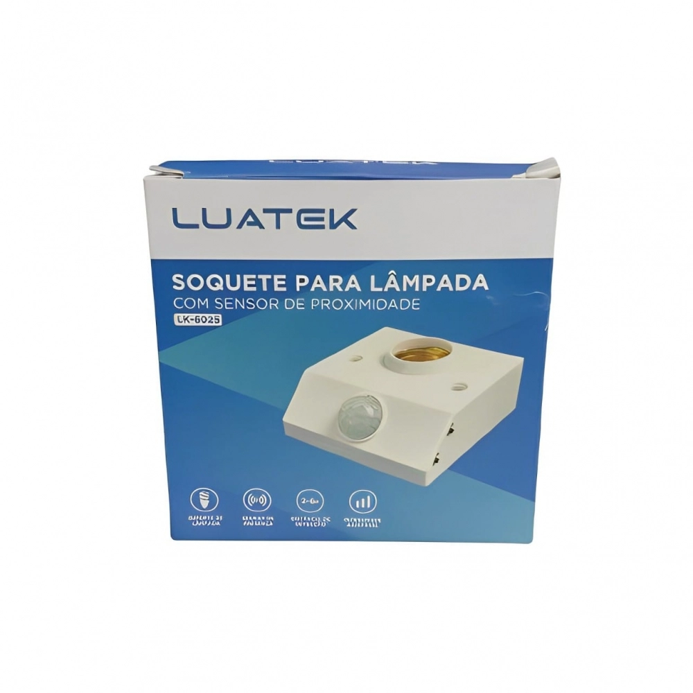 Soquete para Lâmpada com Sensor de Proximidade - Luatek