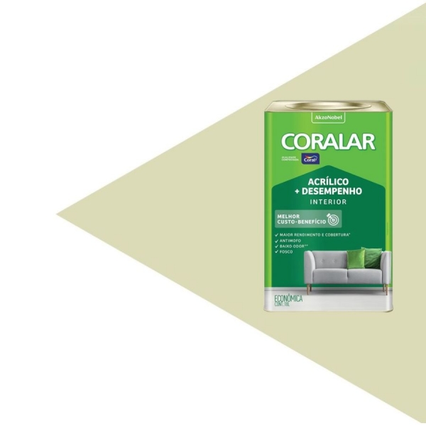Tinta Coral Coralar - Acrílico + Desempenho - VERDE VALE 18L