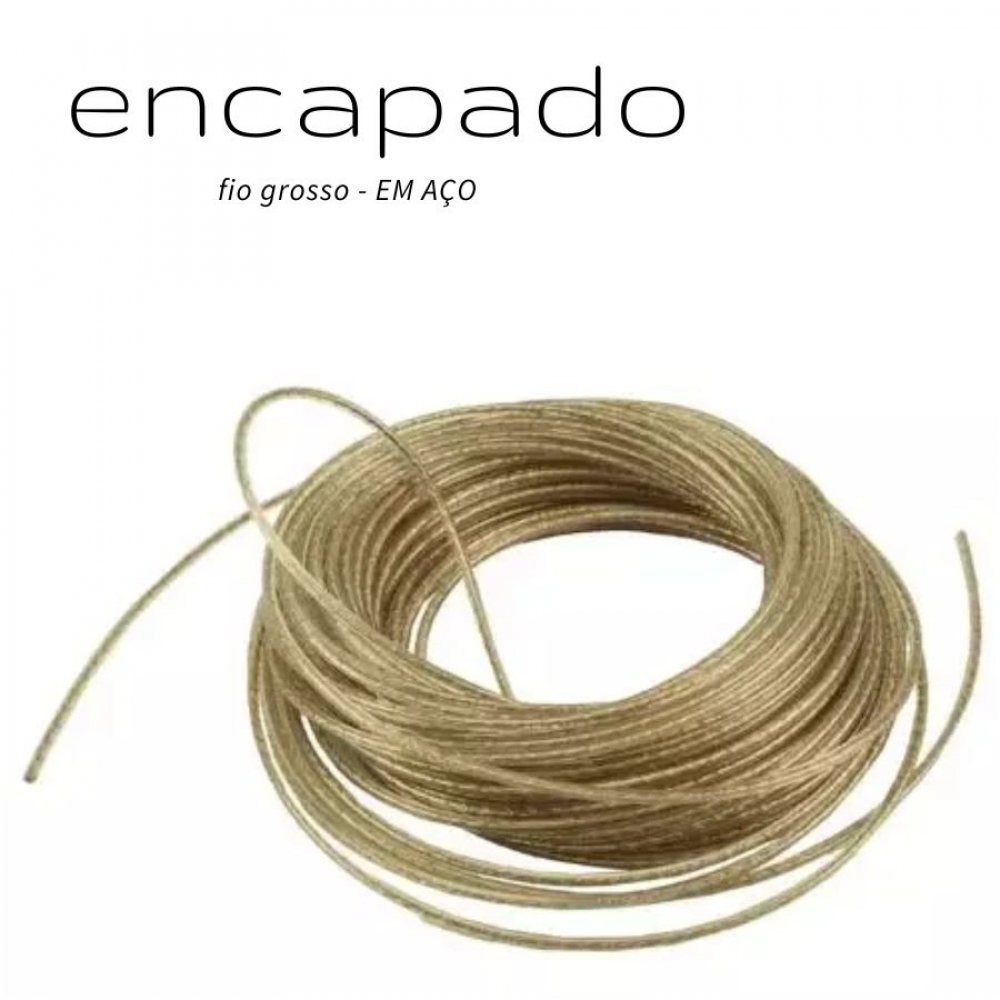 Cabo Aço Encapado Para Varal - Grosso 3,30MM