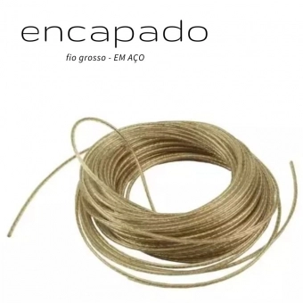 Cabo Aço Encapado Para Varal - Grosso 3,30MM