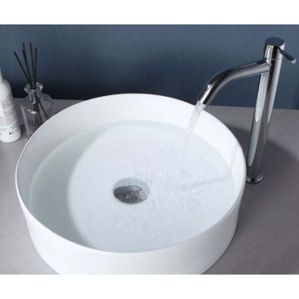 Torneira Inox Cromada Lavatório Alta 30CM - cód 1113323