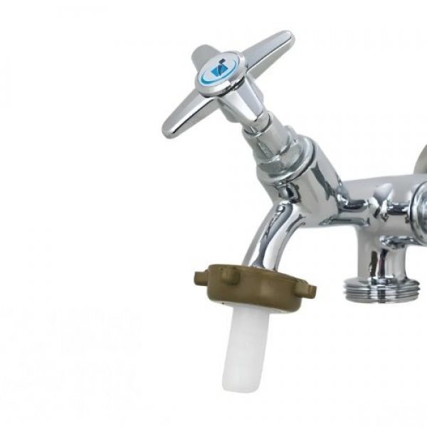 Torneira Máquina de Lavar Metal 2 Saídas C-20 - Cód 7856 - LINHA METAL FIT