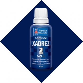 Corante Xadrez Azul 50ml - Base D`Água