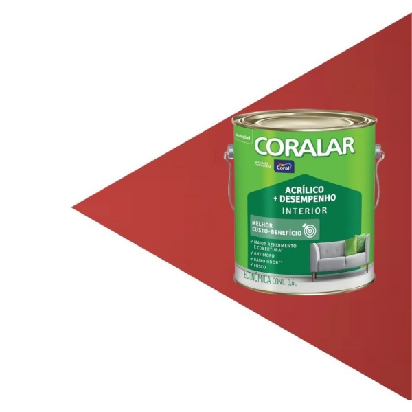 Tinta Acrílica Coral Coralar 3,6L – Economia com Qualidade - RUBI