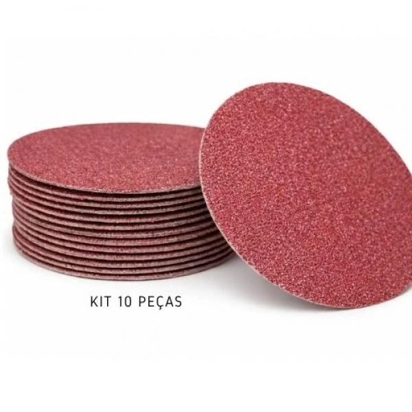 Kit 10 peças Disco Para Lixadeira Velcro G-40 - DISCO 40