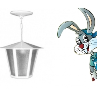 Luminária L3C Sextavado Branco - cód  - 29663