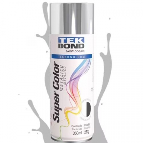 Spray Tek Bond - Prata Metálico - 350ml - METALICO
