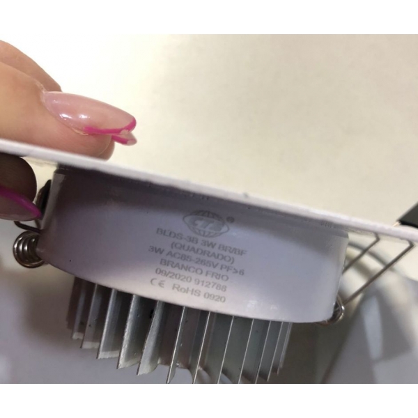 Spot Led Quadrado 6500k - cód 3367 - CTB