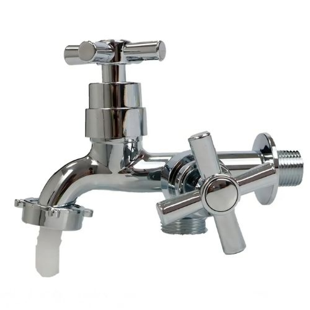 Torneira Máquina de Lavar  ABS  2 Saídas - 1/4 Volta - Cód: 8205 - LINHA SINK