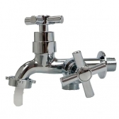 Torneira Máquina de Lavar  ABS  2 Saídas - 1/4 Volta - Cód: 8205 - LINHA SINK