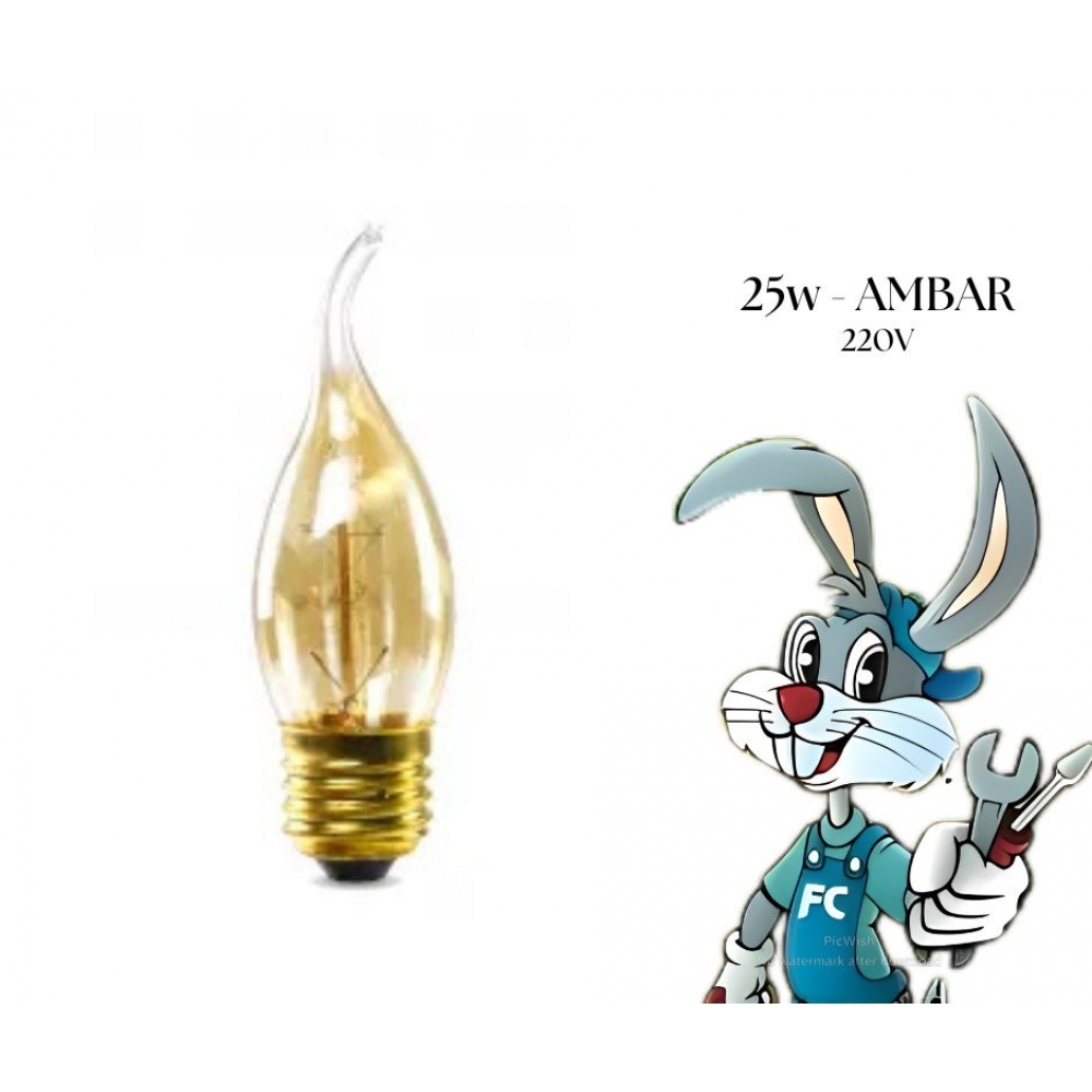 Lâmpada Filamento Carbono FC35 - 25W cód 27932 - GALAXY LED