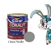 Tinta Esmalte Coral Ultra Resistência 3,6 L - CINZA MEDIO
