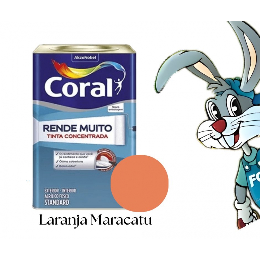 Tinta Coral Rende Muito 16L - Tinta concentrada - LARANJA MARACATU