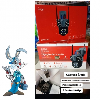 Câmera de Segurança Smart Wi-Fi Externa 360° Dual Lens – Proteção e Tecnologia em Alta Definição - 35108