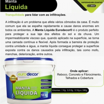Manta Líquida 12 Kg Emborrachada - Branco Eurodecor