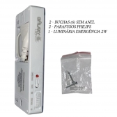 Luminária de Emergência 30 Leds 2w Bivolt - cód 21109 - BRANCO FRIO