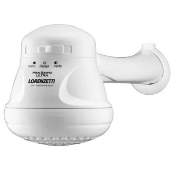Chuveiro Ducha Elétrica Maxi Banho 3T Com Cano - 220V 5500W - Lorenzeti cód 4515