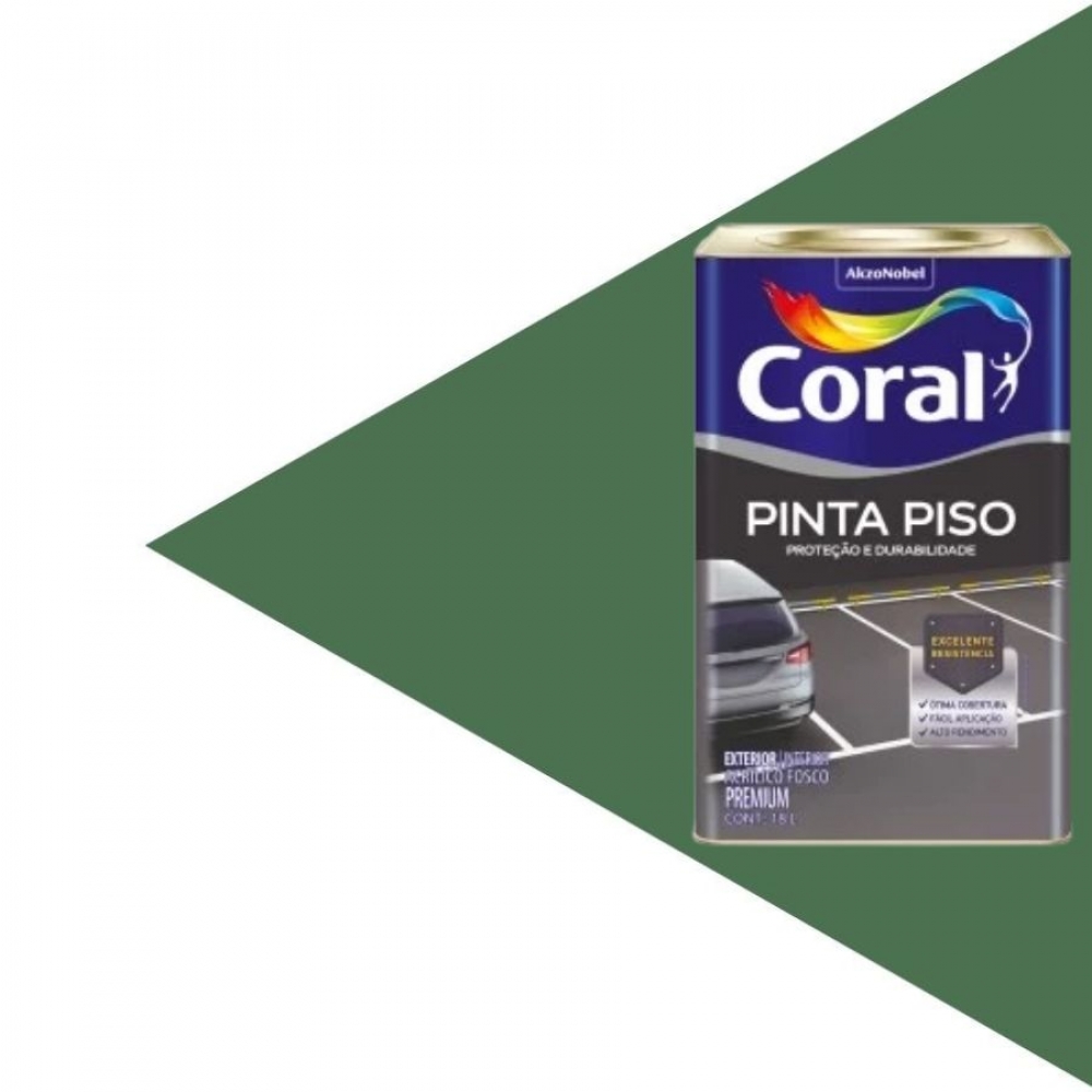 Tinta Piso Premium Internas e Externas 18L Coral - VERDE QUADRA