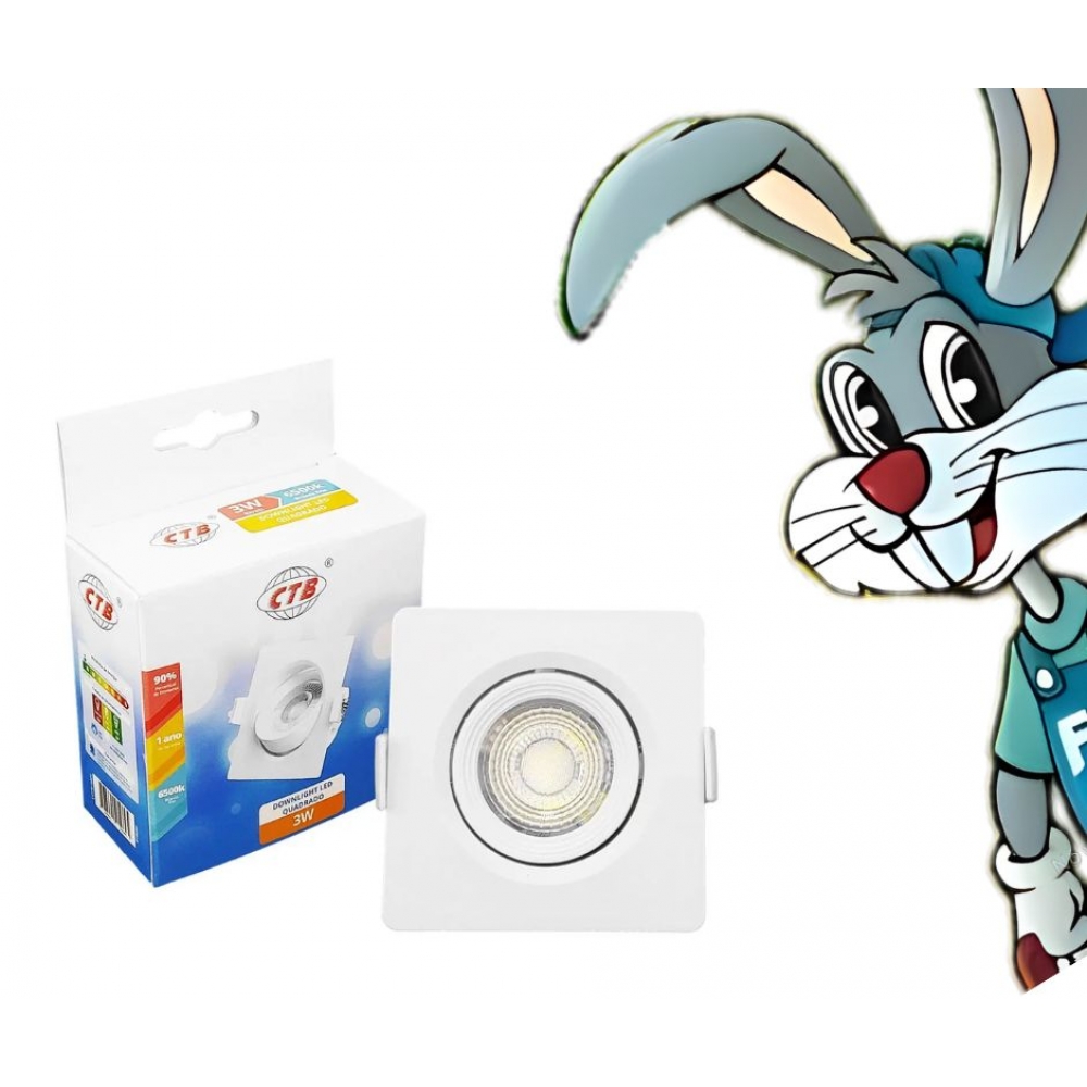 Spot Led Quadrado 6500k - cód 3367 - CTB