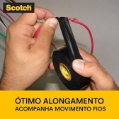 Fita isolante 19mm preta scotch 33 + 20m