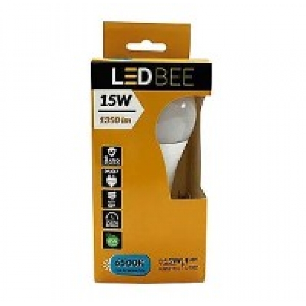 Lâmpada Bulbo Led 15W, Luz Branca Fria