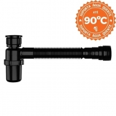 Sifão copo sanfonado preto - Astra