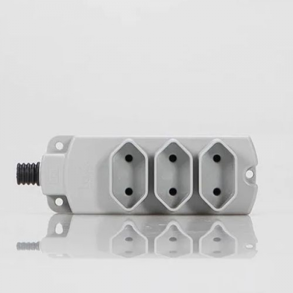 Tomada em Barra Multipla 2P+T 250V 20A/10A - Cód 29570 - MARGIRIUS