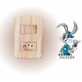 1 Interruptor + 1 Tomada 2p 10A 250V - cód 33924 - PLUZIE