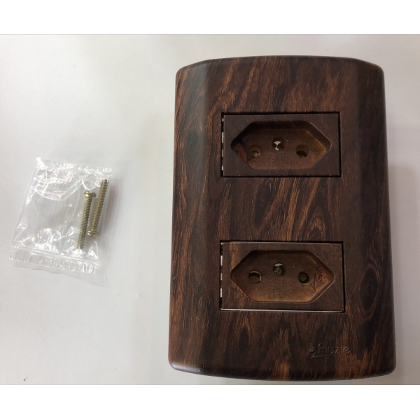 2 Tomadas Dupla 2P +T 20A 250v - IMBUIA